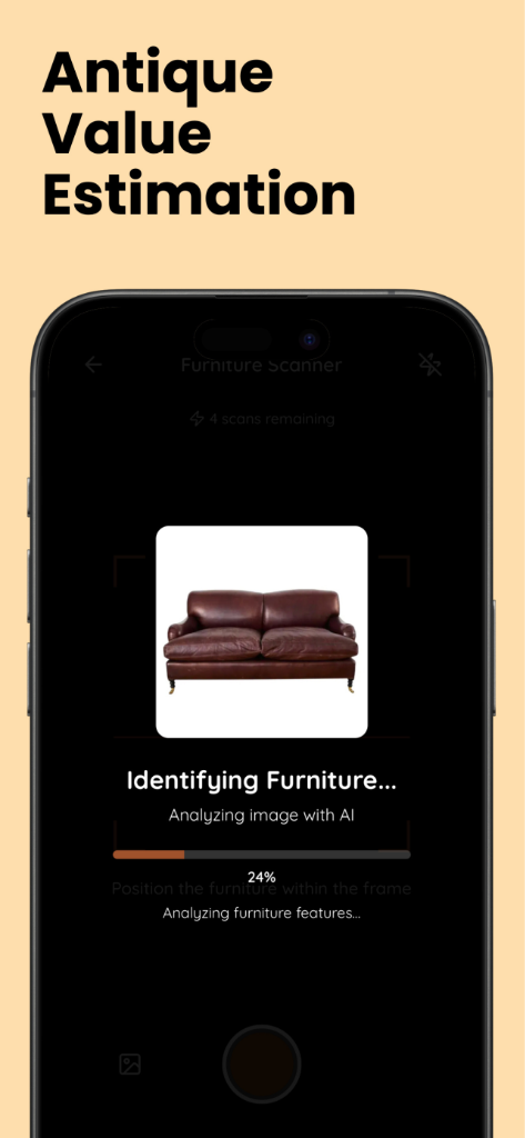 Taking a photo of furniture
